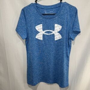 Under Armour T-Shirt Womens Size Medium Blue Activewear HeatGear Performance NWT